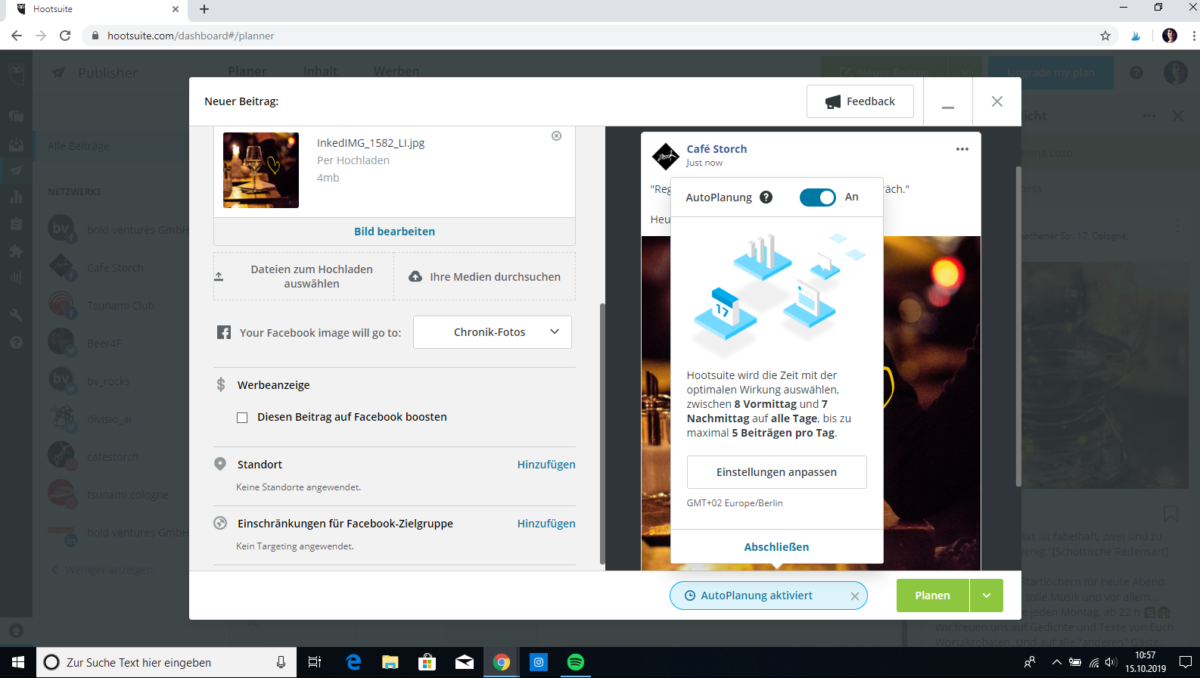 Crossposting mit dem Social Media Tool HootSuite — bold ventures